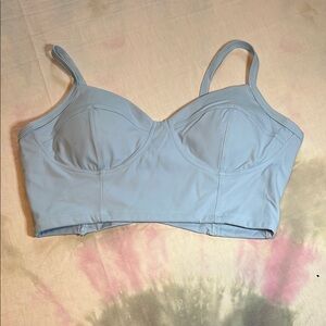 Powder Blue Sports Bra with Light Padding
